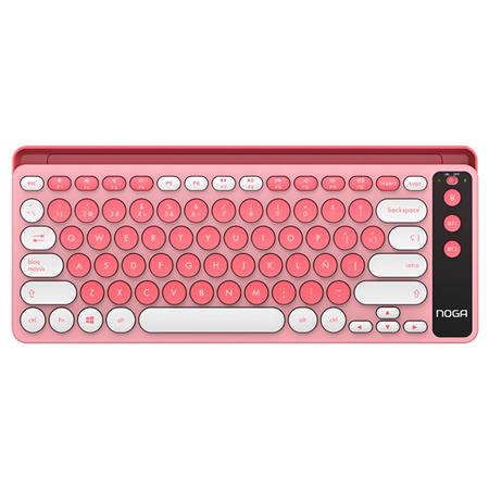 Teclado Slim Inalámbrico 2.4G/BT con Soporte Multitarea