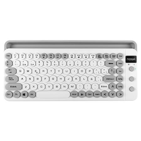 Teclado Slim Inalámbrico 2.4G/BT con Soporte Multitarea